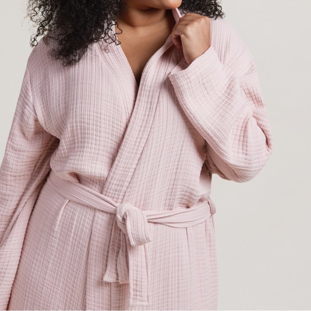Parachute Lightweight Gauze Robe in Pale Pink